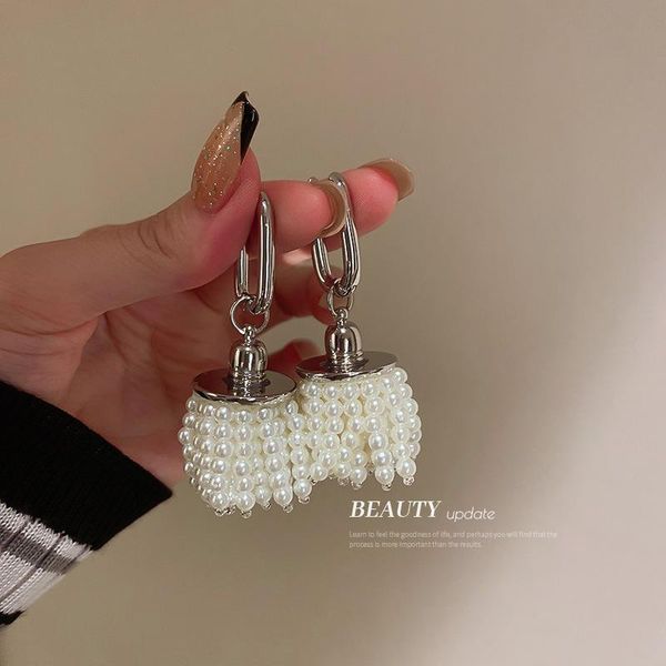 dangle & chandelier women's white pearl tassel earrings luxury jewelry ear buckle earings 2021 gift bijoux fashion accessories, Silver
dangle & chandelier women's white pearl tassel earrings luxury jewelry ear buckle earings 2021 gift bijoux fashion accessories, Silver