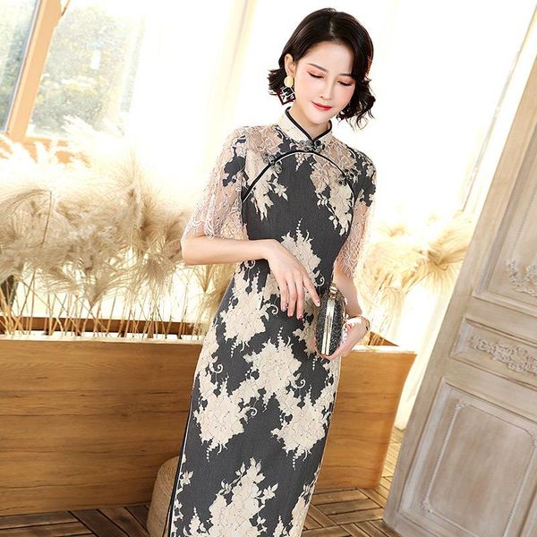 lace chinese traditional women dobby cheongsam classic short sleeve long qipao vintage mandarin collar dress big size 3xl ethnic clothi, Red
lace chinese traditional women dobby cheongsam classic short sleeve long qipao vintage mandarin collar dress big size 3xl ethnic clothi, Red