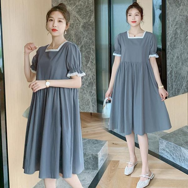 maternity dresses dress summer pregnancy clothes square collar pregnant women's loose outwear elegant mesh fairy, White
maternity dresses dress summer pregnancy clothes square collar pregnant women's loose outwear elegant mesh fairy, White
