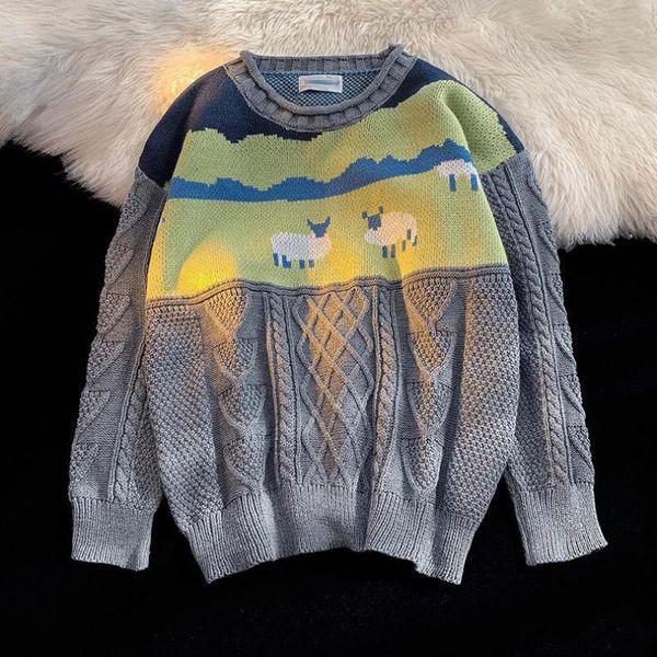men's sweaters -xxl blend relaxed fit v neck knitted jumper sweater sheep pattern korean streetwear christmas for men winter, White;black
men's sweaters -xxl blend relaxed fit v neck knitted jumper sweater sheep pattern korean streetwear christmas for men winter, White;black