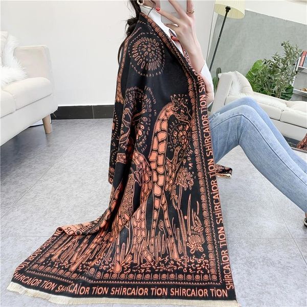 scarves women's scarf imitation cashmere shawls winter giraffe thick tassel 190*65cm long warm shawl, Blue;gray
scarves women's scarf imitation cashmere shawls winter giraffe thick tassel 190*65cm long warm shawl, Blue;gray