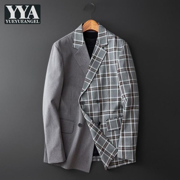 mens casual blazers fashion design patchwork lattice suit jacket long sleeve loose fit vintage elegant double breasted coat men's suits, White;black
mens casual blazers fashion design patchwork lattice suit jacket long sleeve loose fit vintage elegant double breasted coat men's suits, White;black