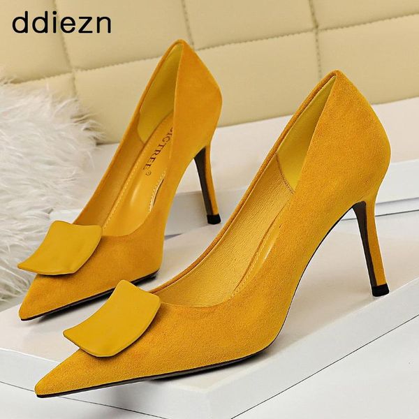 dress shoes simple fashionable high heels women's thin-heel nubuck woman's shallow pointed toe solid color ladies pumps, Black
dress shoes simple fashionable high heels women's thin-heel nubuck woman's shallow pointed toe solid color ladies pumps, Black