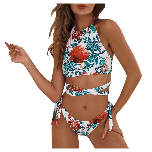 women's swimwear high waist bikini 2021 for ladies summer fashion women tropical plant print split swimsuit pattern beach set, White;black
women's swimwear high waist bikini 2021 for ladies summer fashion women tropical plant print split swimsuit pattern beach set, White;black