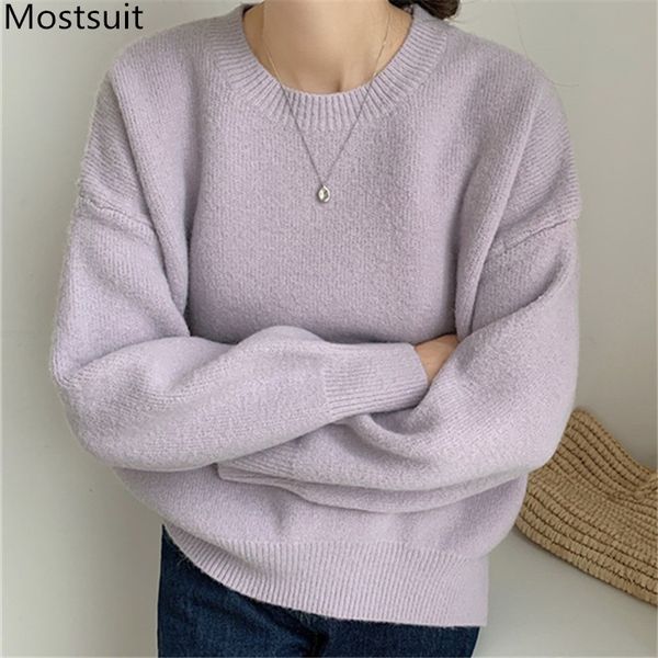 solid casual knitted pullover sweater women spring o-neck candy color loose vintage fashion female jumpers femme 210518, White;black
solid casual knitted pullover sweater women spring o-neck candy color loose vintage fashion female jumpers femme 210518, White;black