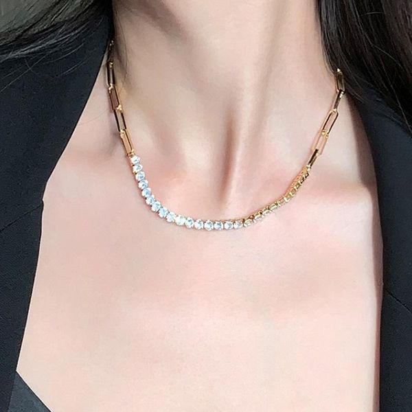 pendant necklaces origin summer minimalist bling rhinestone chokers necklace for women femme gold chunky curb chain metal jewellery, Silver
pendant necklaces origin summer minimalist bling rhinestone chokers necklace for women femme gold chunky curb chain metal jewellery, Silver