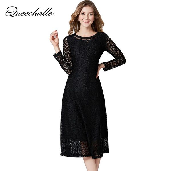 casual dresses queechalle 2021 autumn dress women's o neck hollow out long sleeve lace female 3xl 4xl 5xl plus size a-line, Black;gray
casual dresses queechalle 2021 autumn dress women's o neck hollow out long sleeve lace female 3xl 4xl 5xl plus size a-line, Black;gray