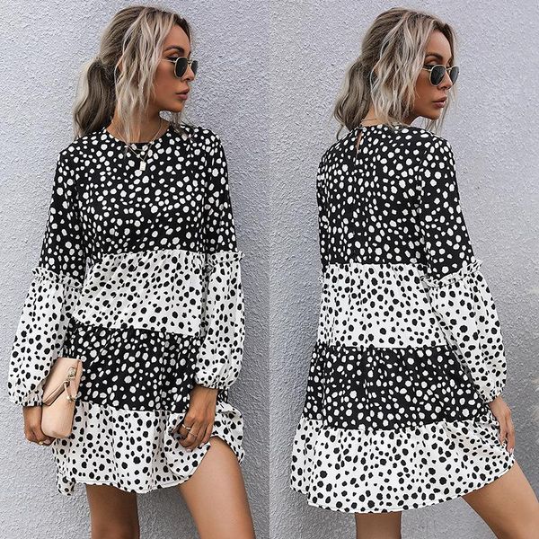 casual dresses 2021 spring loose chiffon zebra print long-sleeved dress with wood ears for women, Black;gray
casual dresses 2021 spring loose chiffon zebra print long-sleeved dress with wood ears for women, Black;gray