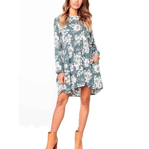 boho dresses women floral print long sleeve loose fashion sundress 2021 autumn o neck irregular pleated homewear casual vestidos, Black;gray
boho dresses women floral print long sleeve loose fashion sundress 2021 autumn o neck irregular pleated homewear casual vestidos, Black;gray