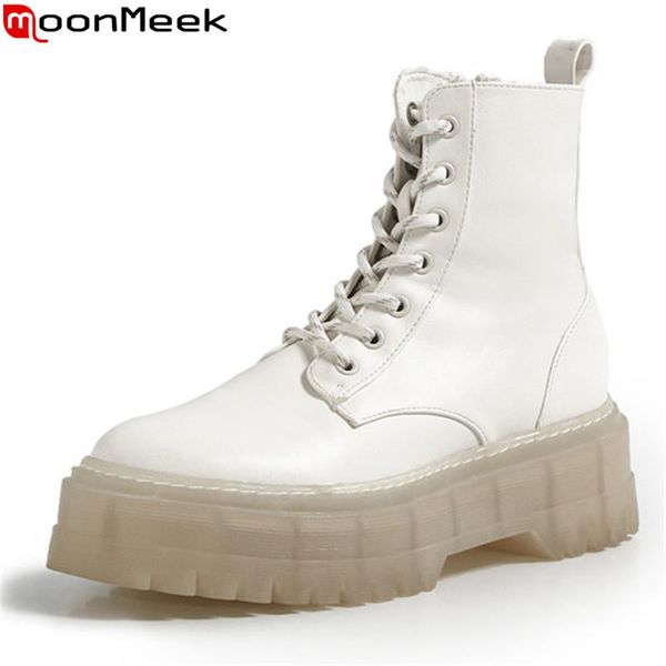 boots moonmeek 2021 brand fashion women genuine leather comfortable casual shoes autumn winter ankle white, Black
boots moonmeek 2021 brand fashion women genuine leather comfortable casual shoes autumn winter ankle white, Black