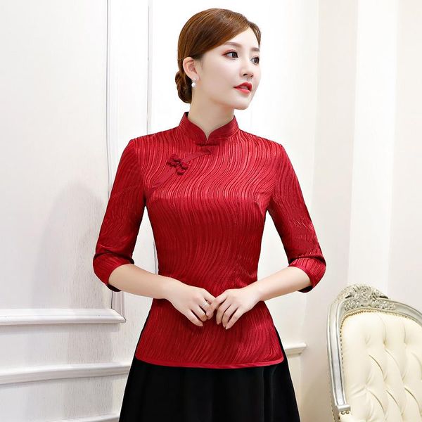 vintage traditional women mandarin collar tang shirt chinese female party clothes casual business blouse print garment women's blouses, White
vintage traditional women mandarin collar tang shirt chinese female party clothes casual business blouse print garment women's blouses, White