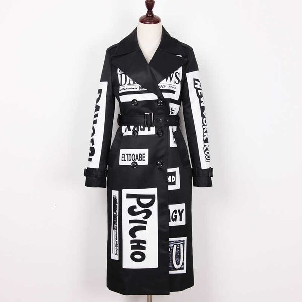 women's trench coats fashion printed standard letter loose belt casual jacket temper can custom size large r3u9, Tan;black
women's trench coats fashion printed standard letter loose belt casual jacket temper can custom size large r3u9, Tan;black