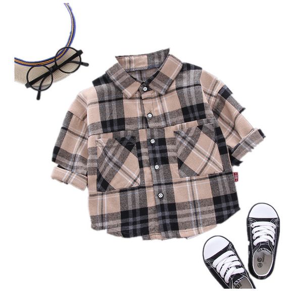 2021 design summer kids plaid shirt causal for boys children clothing cartoon long sleeve top, White;black
2021 design summer kids plaid shirt causal for boys children clothing cartoon long sleeve top, White;black