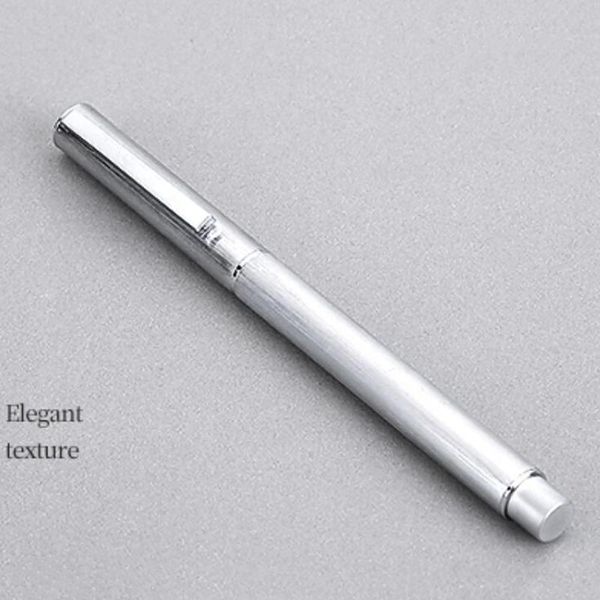 no.516-1 hongdian matte silver steel fountain pen fine nib 0.4mm excellent writing gift ink for business office school home pens
no.516-1 hongdian matte silver steel fountain pen fine nib 0.4mm excellent writing gift ink for business office school home pens