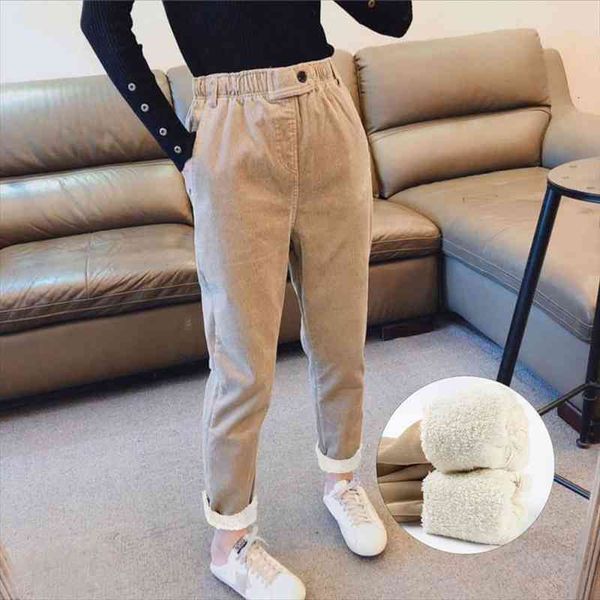 winter womens corduroy pants female thicken elastic waist pants casual loose harem trousers ladies fashion warm, Black;white
winter womens corduroy pants female thicken elastic waist pants casual loose harem trousers ladies fashion warm, Black;white
