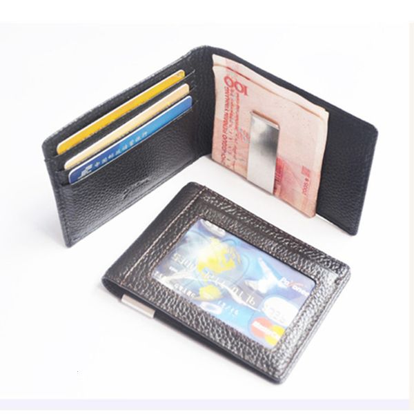 the wallet leather dollar leather wallet, multi card ticket folder, american money bag, Black