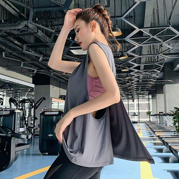 running jerseys tank women loose solid korean leisure fitness sports gym vest yoga training students outerwear sleeveless t-shirts, Black;blue
running jerseys tank women loose solid korean leisure fitness sports gym vest yoga training students outerwear sleeveless t-shirts, Black;blue