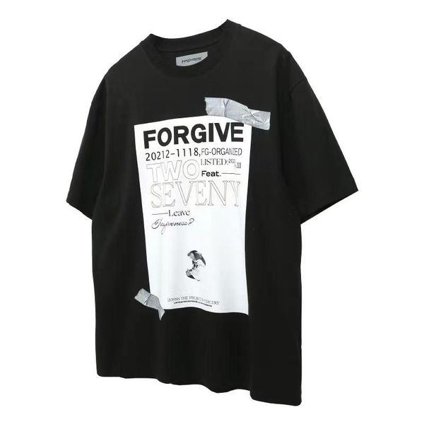 men's t-shirts 2021 summer original design loose print t-shirt, White;black