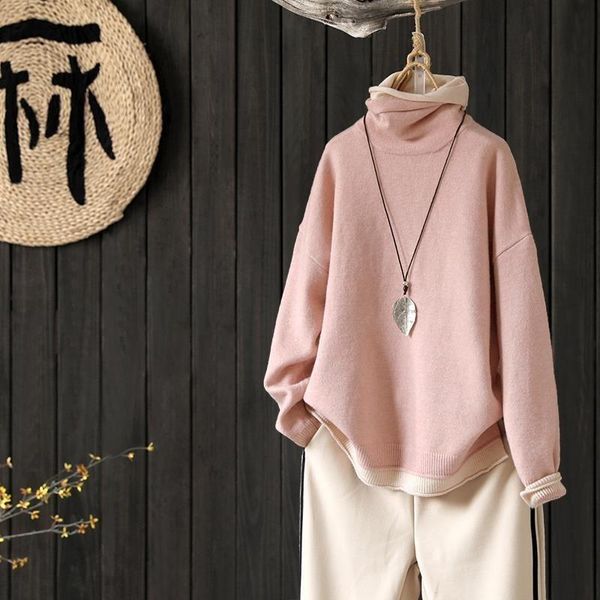 women's sweaters sweater oversize pullover long sleeve female clothing turtleneck loose casual solid high neck knitted, White;black
women's sweaters sweater oversize pullover long sleeve female clothing turtleneck loose casual solid high neck knitted, White;black