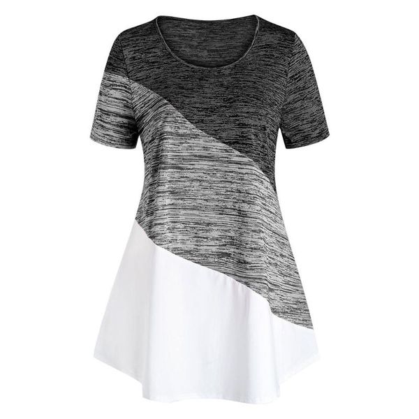 women plus size space dyeing short sleeve colorblock t shirt summer lady o-neck woman clothing camisetas mujer 2021 women's t-shirt, White
women plus size space dyeing short sleeve colorblock t shirt summer lady o-neck woman clothing camisetas mujer 2021 women's t-shirt, White