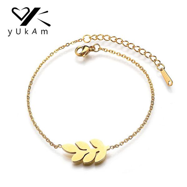 charm bracelets yukam bohemia simple gold stainless steel leaf for women armbanden voor vrouwen friendship bracelet body jewelry, Golden;silver
charm bracelets yukam bohemia simple gold stainless steel leaf for women armbanden voor vrouwen friendship bracelet body jewelry, Golden;silver