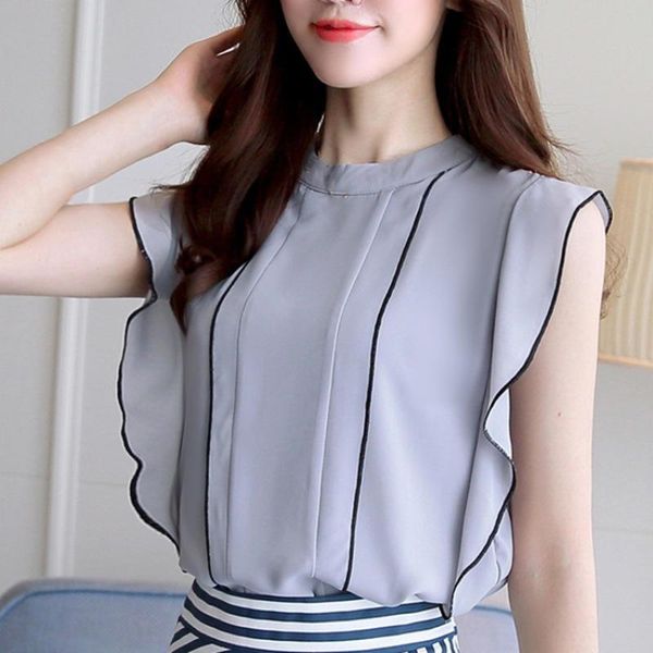 women's blouses & shirts blusas women loose summer femme white blouse sleeveless mujer de moda chiffon solid shirt xxl q4408
women's blouses & shirts blusas women loose summer femme white blouse sleeveless mujer de moda chiffon solid shirt xxl q4408