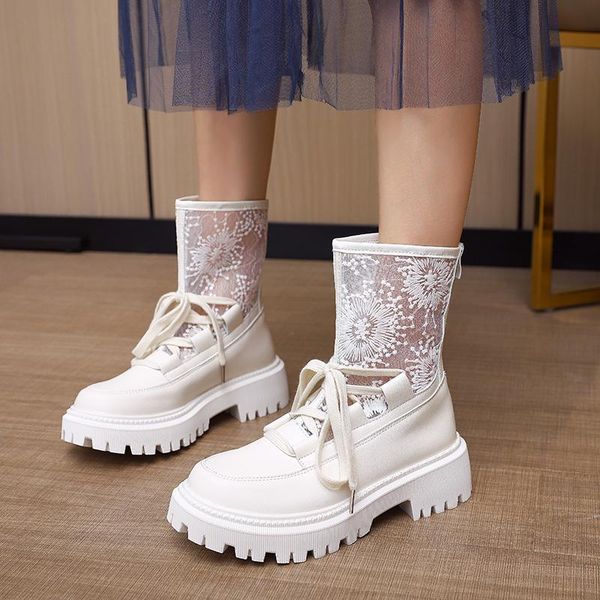 boots est lace mesh summer wear with skirts thin section breathable hollow thick bottom all-match british style, Black
boots est lace mesh summer wear with skirts thin section breathable hollow thick bottom all-match british style, Black