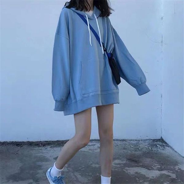 women's hoodies & sweatshirts 2021 women autumn korean style solid long sleeve oversized all-match hooded sweatshirt lady casual pullov, Black
women's hoodies & sweatshirts 2021 women autumn korean style solid long sleeve oversized all-match hooded sweatshirt lady casual pullov, Black