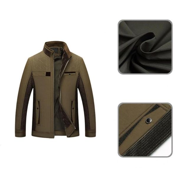 men's jackets men jacket zipper closure lightweight cold resistant open front middle-aged coat for office, Black;brown
men's jackets men jacket zipper closure lightweight cold resistant open front middle-aged coat for office, Black;brown