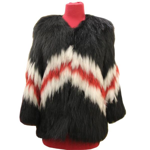 women's fur & faux knit raccoon coat female long section hit color sleeve korean version of the round neck anti-season tide winter, Black
women's fur & faux knit raccoon coat female long section hit color sleeve korean version of the round neck anti-season tide winter, Black