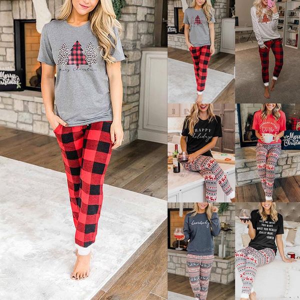 women's tracksuits autumn winter home wear letter printing christmas suit short sleeve t-shirt trousers pajamas for women two piece set, Gray
women's tracksuits autumn winter home wear letter printing christmas suit short sleeve t-shirt trousers pajamas for women two piece set, Gray