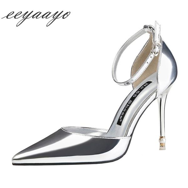 summer women ankle strap sandals high thin heel pointed toe buckle solid pearl ladies shoes silver, Black
summer women ankle strap sandals high thin heel pointed toe buckle solid pearl ladies shoes silver, Black