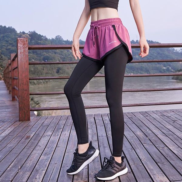 high waist sports women fake two-piece trousers stretch quick-drying tights gym girls yoga outfits, White;red
high waist sports women fake two-piece trousers stretch quick-drying tights gym girls yoga outfits, White;red