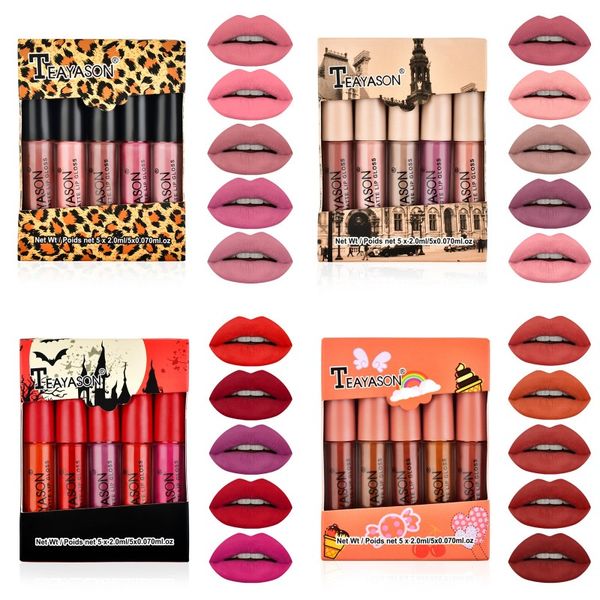 teayason 5pcs/set matte lipstick set lip gloss glaze liquid lipsticks non-stick cup nude gift for girlfriend daily cosmetics
teayason 5pcs/set matte lipstick set lip gloss glaze liquid lipsticks non-stick cup nude gift for girlfriend daily cosmetics