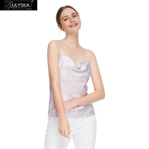 women's tanks & camis lilysilk silk camisole watercolor print mid-length women soft, White
women's tanks & camis lilysilk silk camisole watercolor print mid-length women soft, White