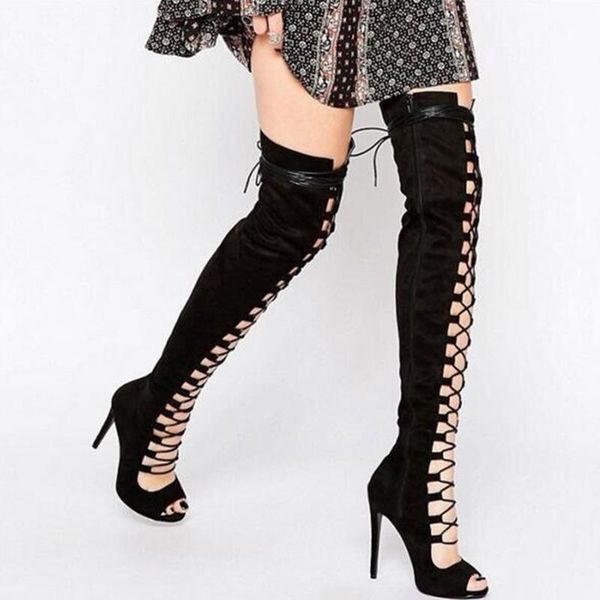 boots black over the knee women summer thin high heel zipper long ladies fashion shoes female peep-toe thigh
boots black over the knee women summer thin high heel zipper long ladies fashion shoes female peep-toe thigh