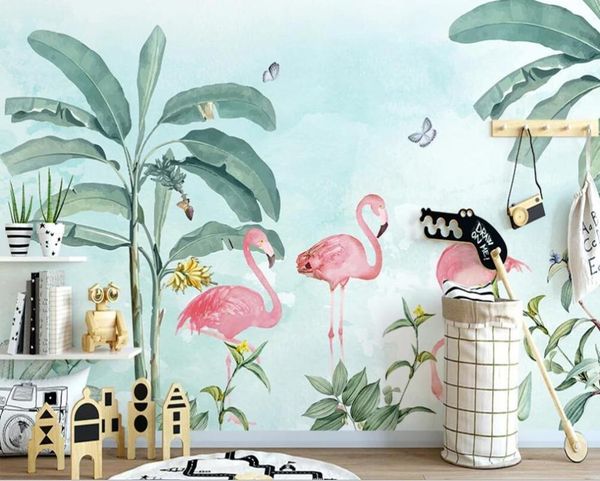 wallpapers custom 3d mural wallpaper hand-painted nordic southeast asian plants plantain flamingo indoor background wall
wallpapers custom 3d mural wallpaper hand-painted nordic southeast asian plants plantain flamingo indoor background wall