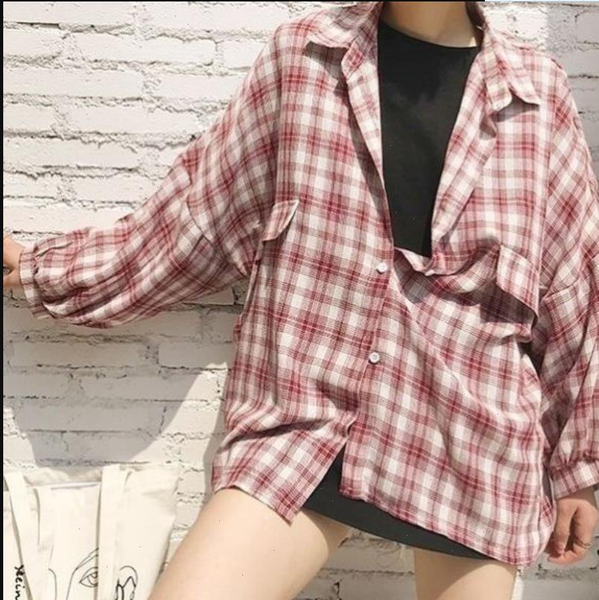 sun protection korean version women blouses loose student lantern sleeve plaid mid length coat retro wild blouse, White
sun protection korean version women blouses loose student lantern sleeve plaid mid length coat retro wild blouse, White