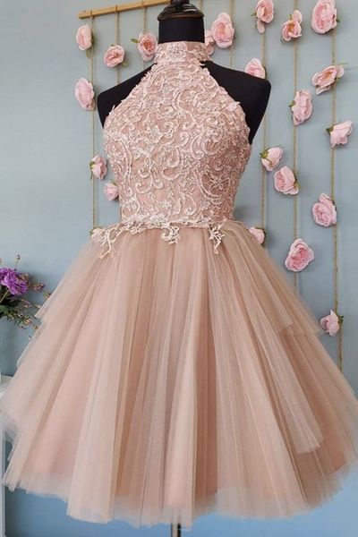 2022 champagne high neck vintage short homecoming graduation dresses a line tulle pleated applique bridesmaid party mini cocktail prom dress, Blue;pink
2022 champagne high neck vintage short homecoming graduation dresses a line tulle pleated applique bridesmaid party mini cocktail prom dress, Blue;pink
