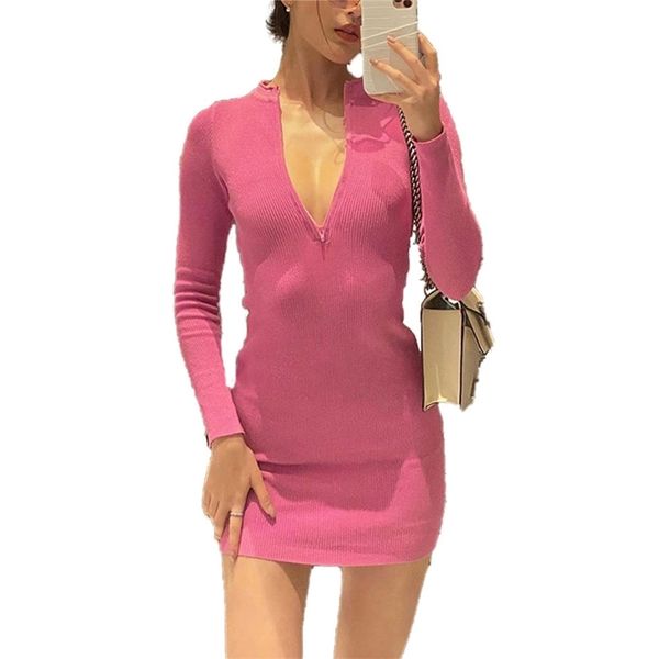 women dress front zipper big open v-neck low-cut chest solid color full length regular sleeve sheath high waist clothes 210522, Black;gray
women dress front zipper big open v-neck low-cut chest solid color full length regular sleeve sheath high waist clothes 210522, Black;gray
