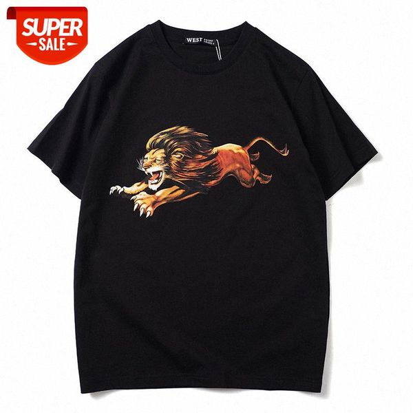 t shirt summer cotton short-sleeved european and american 3d lion print tide brand t-shirt female male student couple wear #2n0v, White;black
t shirt summer cotton short-sleeved european and american 3d lion print tide brand t-shirt female male student couple wear #2n0v, White;black