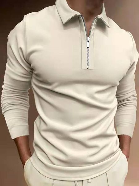 autumn casual polo shirt mens fashion print solid plaid pattern long sleeve zipper slim fit polos shirts for men plus size, White;black
autumn casual polo shirt mens fashion print solid plaid pattern long sleeve zipper slim fit polos shirts for men plus size, White;black