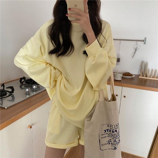 women's tracksuits 2021 summer loose femme chic oversize brief solid t-shirts+casual elastic shorts all match sets suits, Gray
women's tracksuits 2021 summer loose femme chic oversize brief solid t-shirts+casual elastic shorts all match sets suits, Gray