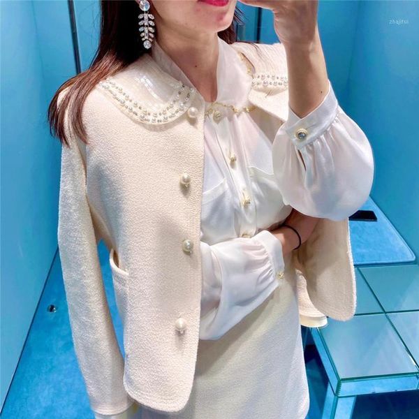 two piece dress korean fashion beading outfits 2021 ladies elegant white blazer + skirt set female autumn winter clothes
two piece dress korean fashion beading outfits 2021 ladies elegant white blazer + skirt set female autumn winter clothes
