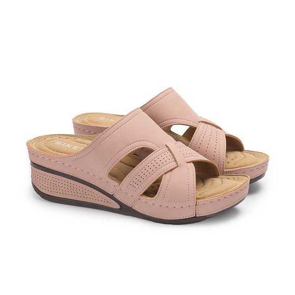 slippers fashion summer women wedges shoes open toe ladies heels 5.5cm sweet beach plus size 42 a3686, Black
slippers fashion summer women wedges shoes open toe ladies heels 5.5cm sweet beach plus size 42 a3686, Black