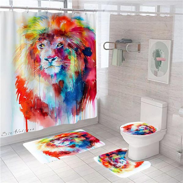 shower curtains lion with crown print polyester bathroom bathtub screen soft bath mats rugs set toilet carpet modern home decor
shower curtains lion with crown print polyester bathroom bathtub screen soft bath mats rugs set toilet carpet modern home decor
