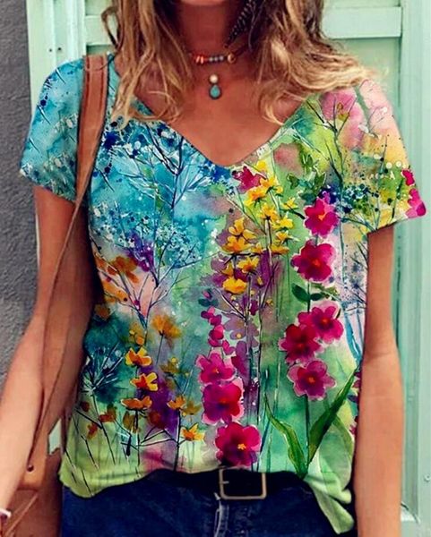women's t-shirt 2021 summer 3d colors women plus sizes floral printed casual loose vintage fashion tees t shirts short sleeve, White
women's t-shirt 2021 summer 3d colors women plus sizes floral printed casual loose vintage fashion tees t shirts short sleeve, White