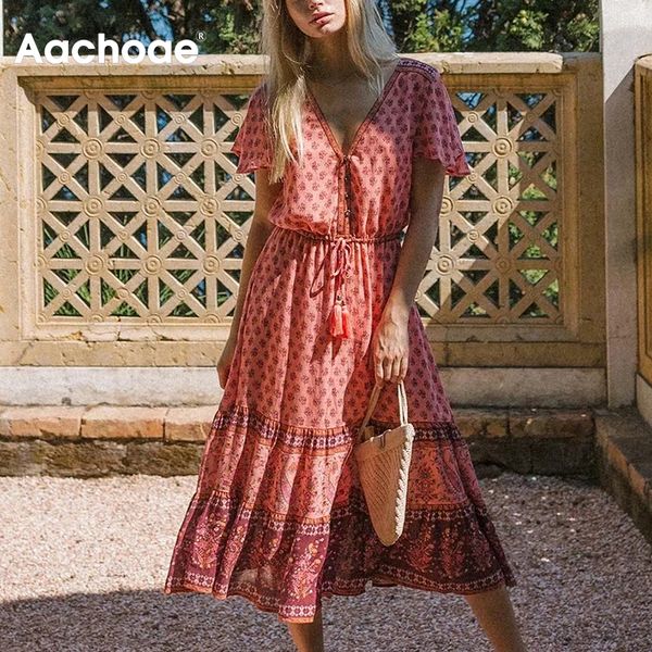 women bohemian floral print midi dresses summer v neck bow tie elastic wasit holiday dress a line short sleeve sundress, Black;white
women bohemian floral print midi dresses summer v neck bow tie elastic wasit holiday dress a line short sleeve sundress, Black;white