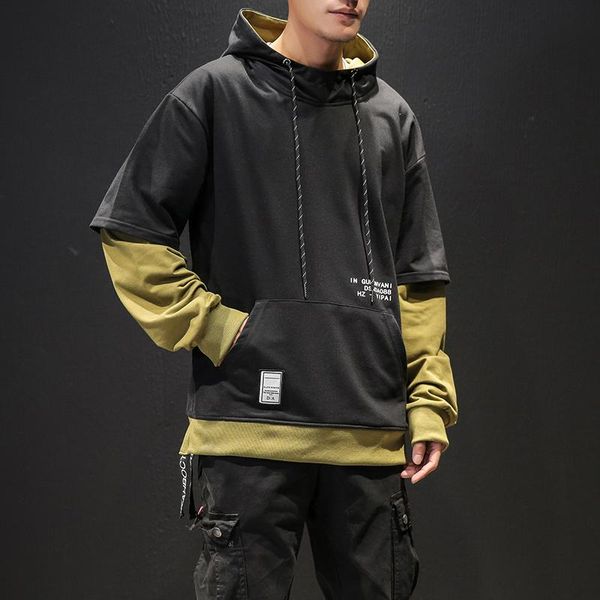 men's hoodies & sweatshirts patchwork hoodie men high 2021 harajuku hooded mens letter print streetwear hip hop pullover, Black
men's hoodies & sweatshirts patchwork hoodie men high 2021 harajuku hooded mens letter print streetwear hip hop pullover, Black