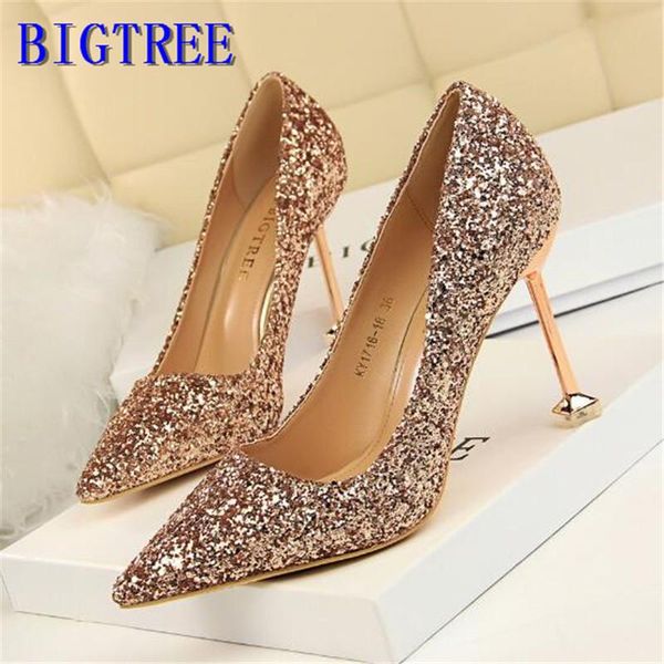dress shoes bigtree women pumps extrem high heels thin female wedding gold sliver white ladies, Black
dress shoes bigtree women pumps extrem high heels thin female wedding gold sliver white ladies, Black